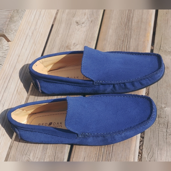 Blue Suede leather Driving shoes, Sleek design fits regular to medium width feet - Picture 6 of 9